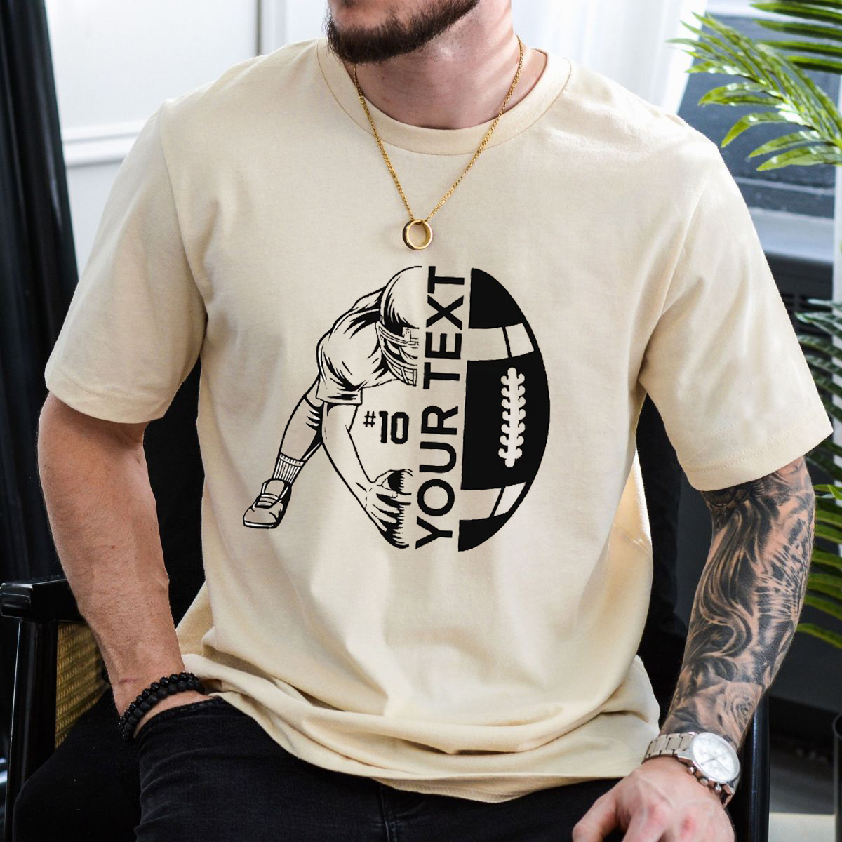 Customized Name & Number Football Season Sweatshirt