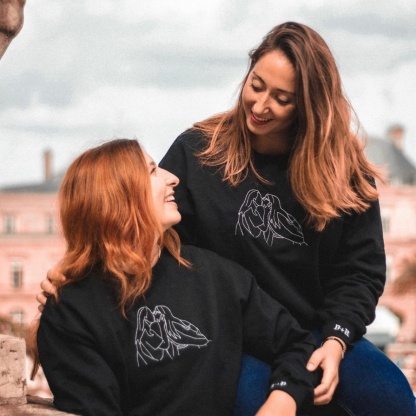 [Copy]Custom Embroidered Portrait Sweatshirt – Personalized Photo & Roman Numerals