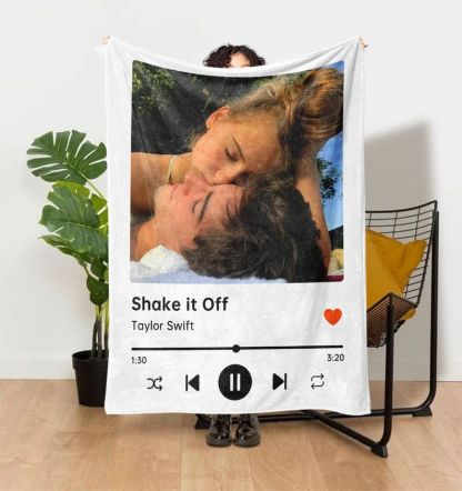 Personalized Blanket With Photo And Music