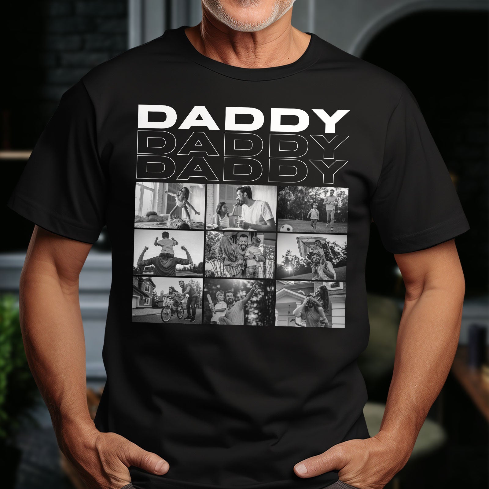 Family - Daddy -12Photos Personalized Shirt