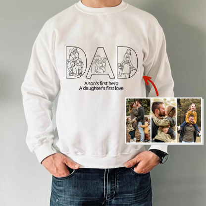Best Dad Ever -Embroidered Sweatshirt For Father's Day - Gifts for Papa, Dad and Grandpa