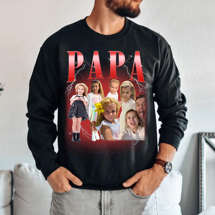 Personalized Vintage Photo Dad T-shirt For Father's Day