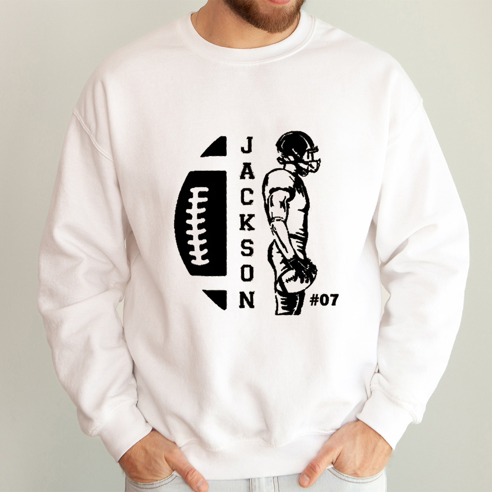Customized Name & Number Football Season Sweatshirt