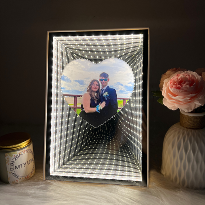 Custom 3D Heart Photo Light Box – Personalized Valentine's Day Gift for Couples