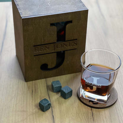 Personalized Whiskey Glasses Set, Whiskey Drinking Glasses Gift