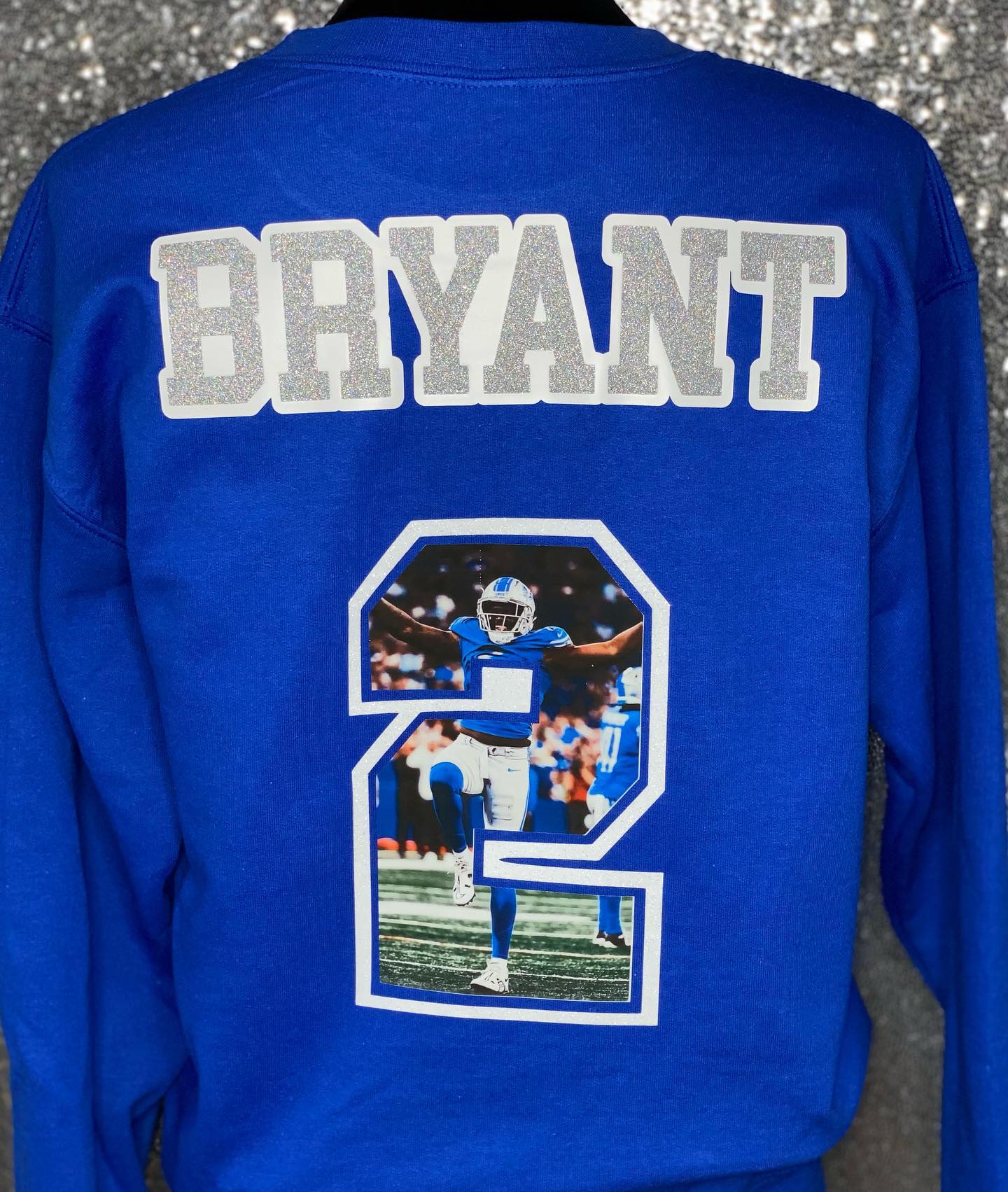 50% OFF🏈Custom Glitter Photo Football T-Shirt Sweatshirt