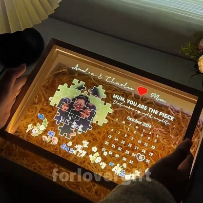 This Is The Day You Become A Mum Light Frame Personalized Gift