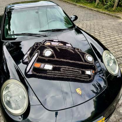 Custom Vintage Car Tufted Slip Rug, Home Decor Rug