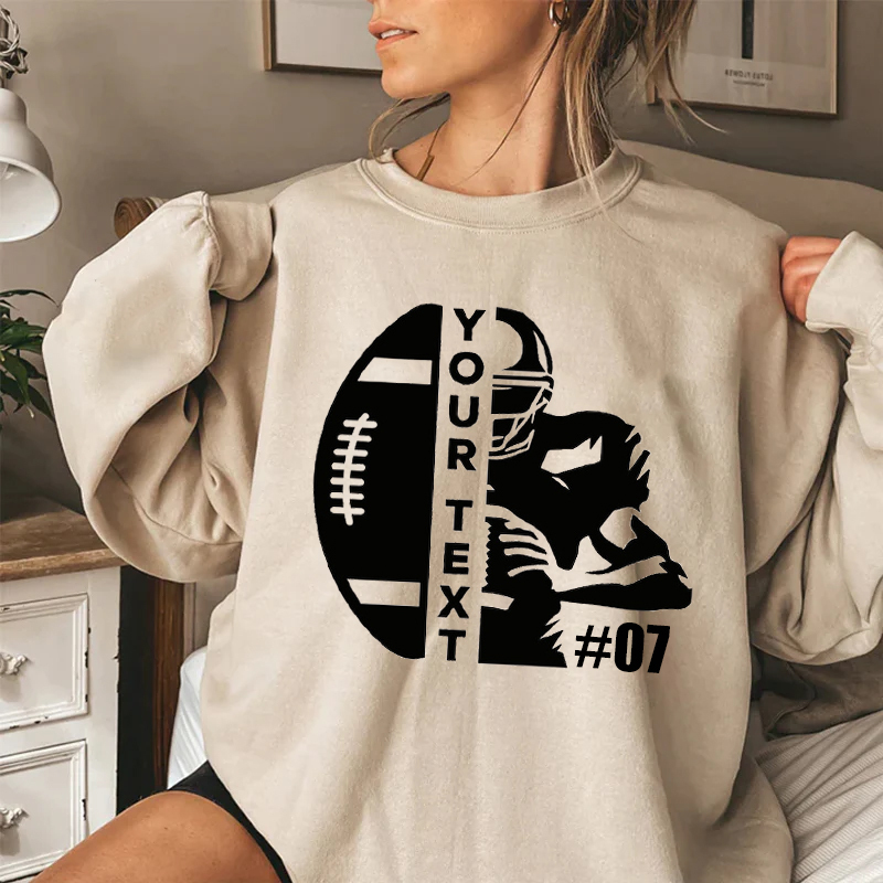 Customized Name & Number Football Season Sweatshirt