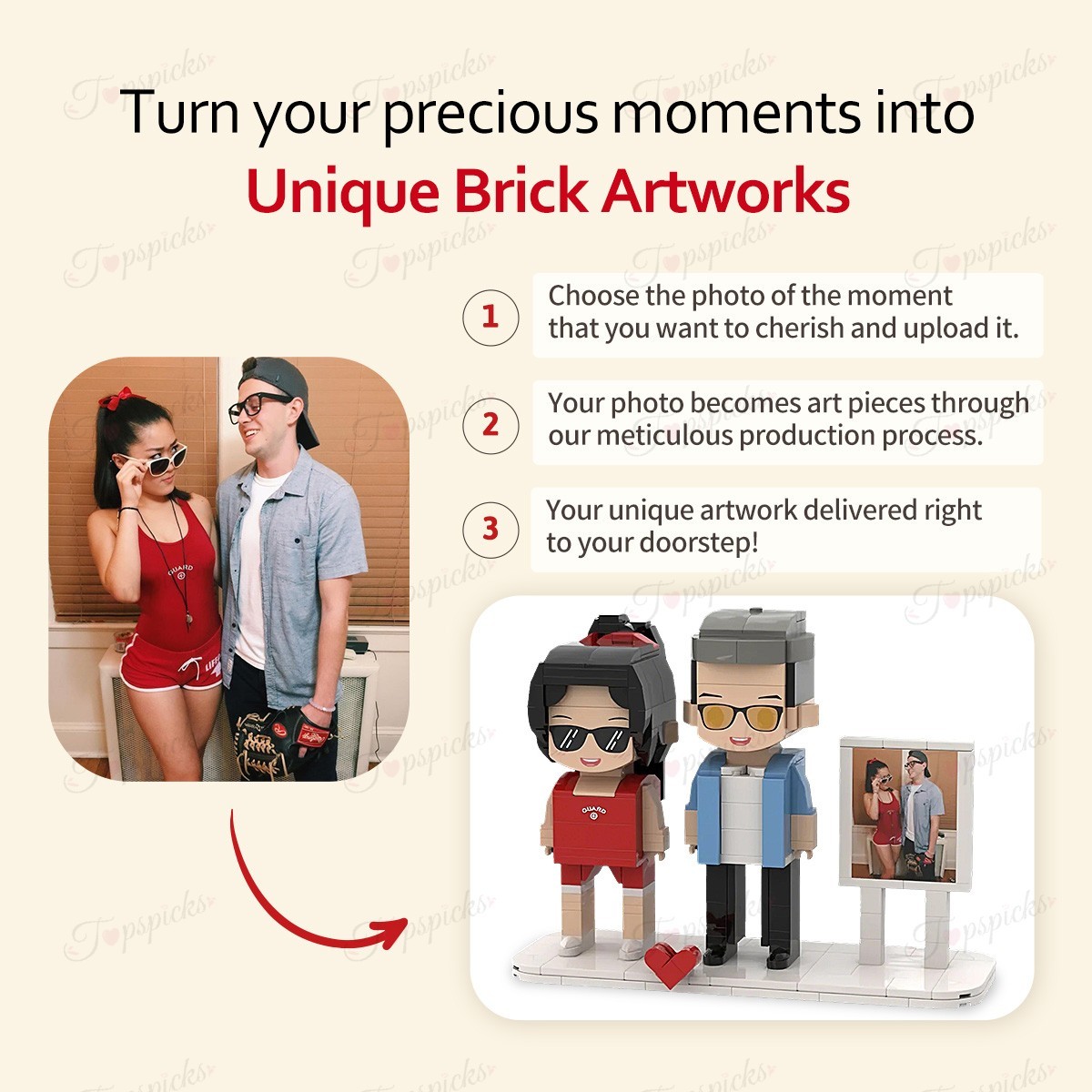 Custom Brick Set From Your Favorite Photo, Perfect Memory Gift For Valentine's Day, LEGO Sets