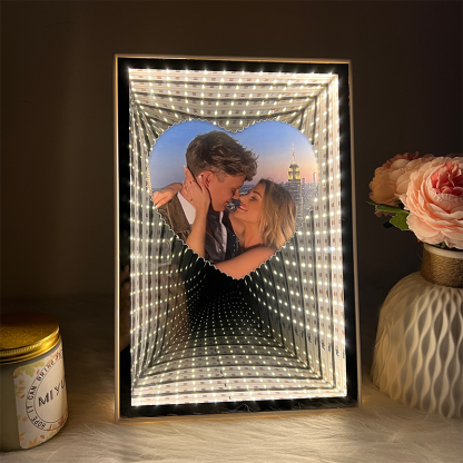 Custom 3D Heart Photo Light Box – Personalized Valentine's Day Gift for Couples