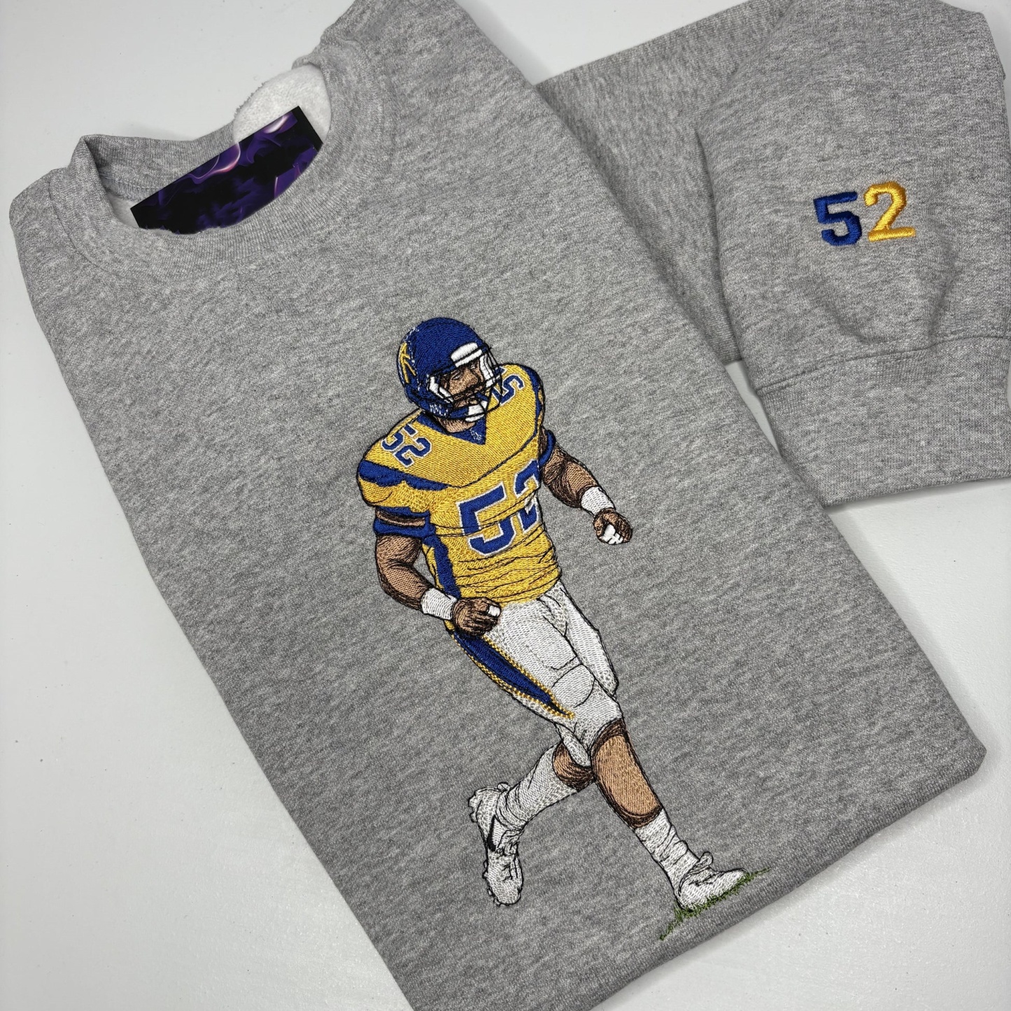 Custom Embroidered Portrait Sweatshirt – Personalized Photo & Roman Numerals