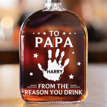 To My Forever Hero - Family Personalized Custom Whiskey Bottle - Father's Day, Gift For Dad, Grandpa