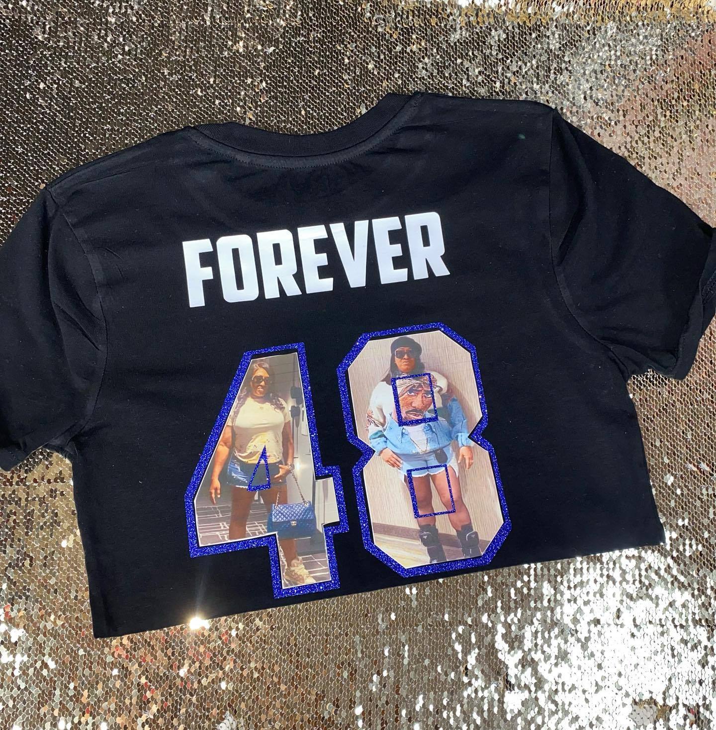 50% OFF🏈Custom Glitter Photo Football T-Shirt Sweatshirt