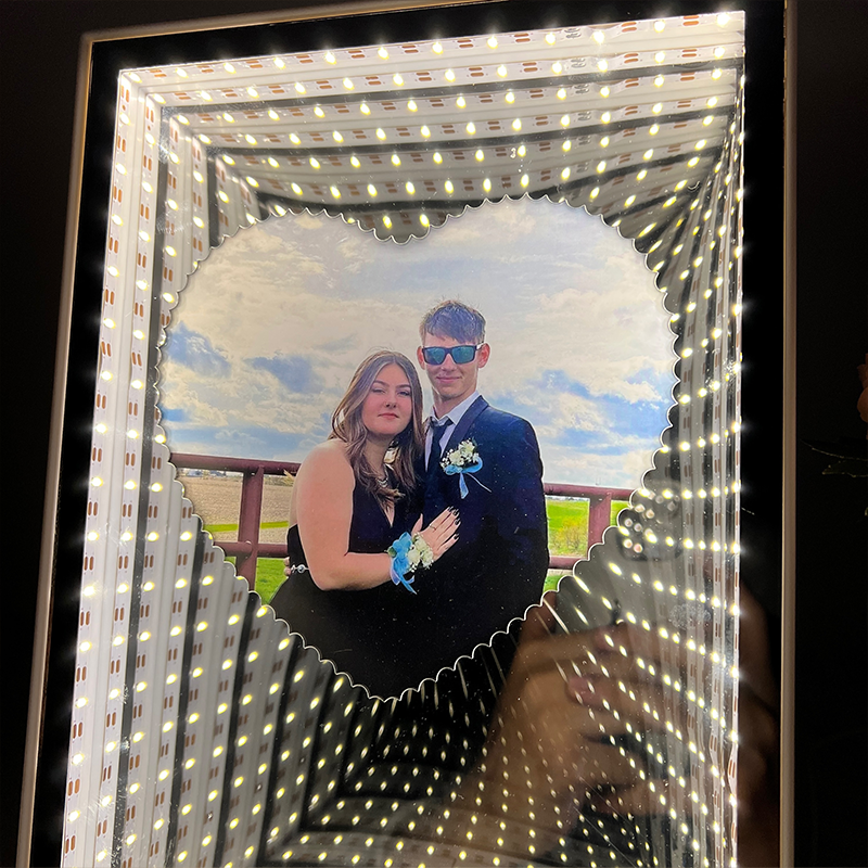 Custom 3D Heart Photo Light Box – Personalized Valentine's Day Gift for Couples