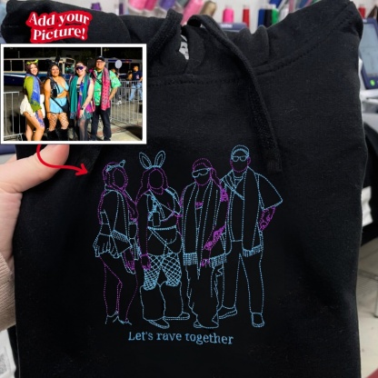 [Copy]Custom Embroidered Portrait Sweatshirt – Personalized Photo & Roman Numerals