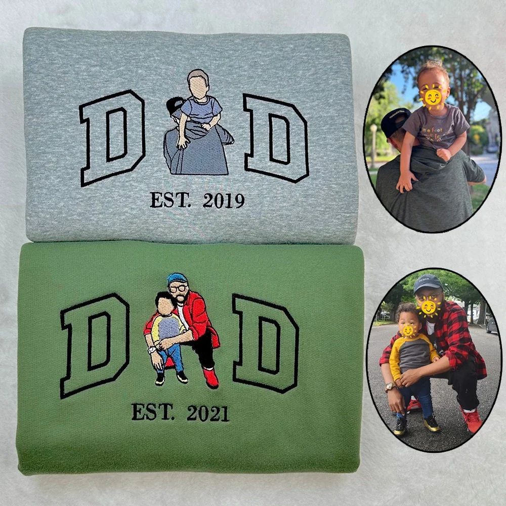 Custom Embroidered Portrait for Father