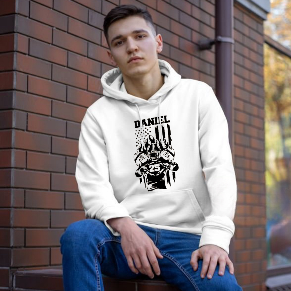 Customized Name & Number Football Season Sweatshirt