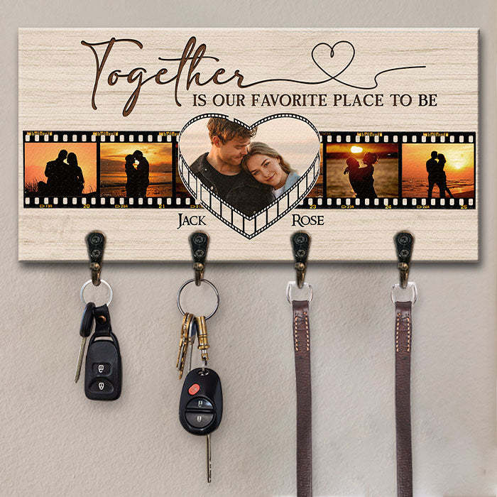 🔑 Togetherness Hangs Here: Personalized Couple's Key Hanger | A Home 