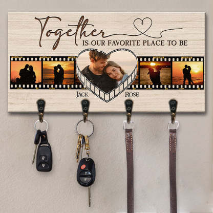🔑 Togetherness Hangs Here: Personalized Couple's Key Hanger | A Home 