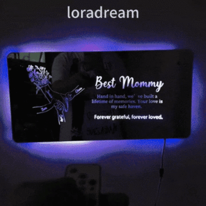 🤝Hand in Hand - Personalized Mom and Kids' Hands Mirror Light - Creative Mother's Day Gift