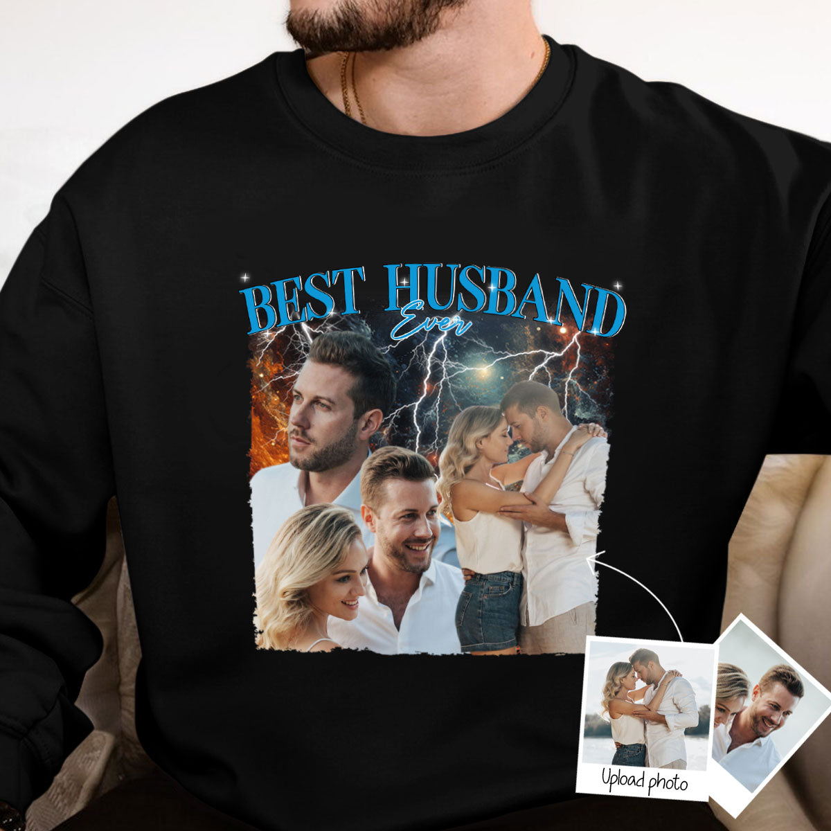 Best Husband Ever Custom Photo - Personalized Shirt - Anniversary, Funny, Birthday Gift For Husband