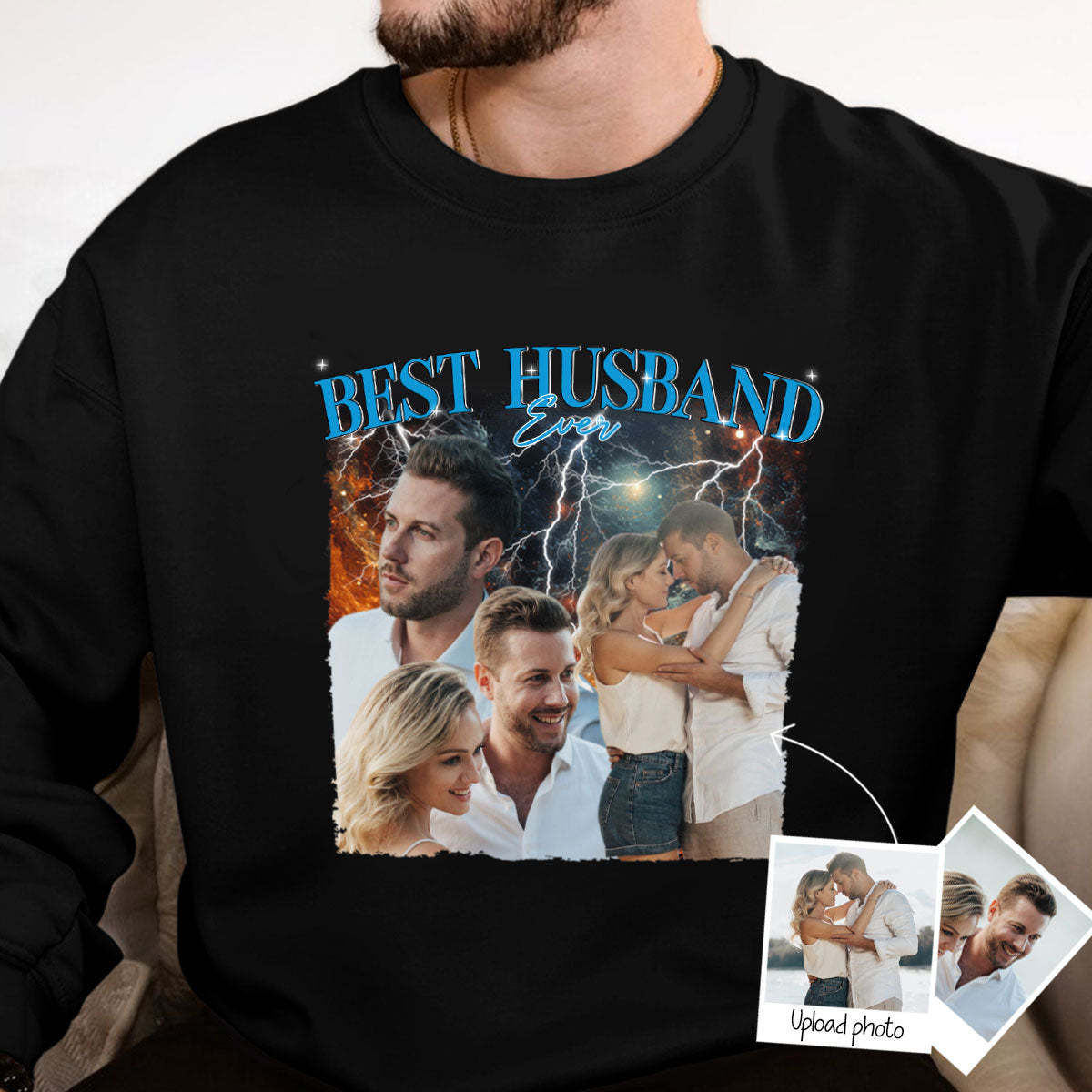 Best Husband Ever Custom Photo - Personalized Shirt - Anniversary, Funny, Birthday Gift For Husband