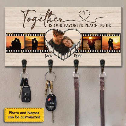 🔑 Togetherness Hangs Here: Personalized Couple's Key Hanger |  A Home for Your Love Story