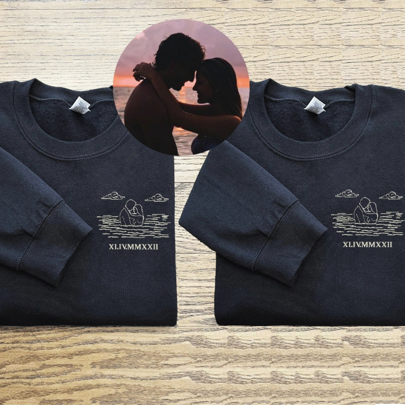 Custom Embroidered Sweatshirt From Text & Photo