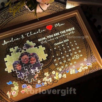 This Is The Day You Become A Mum Light Frame Personalized Gift