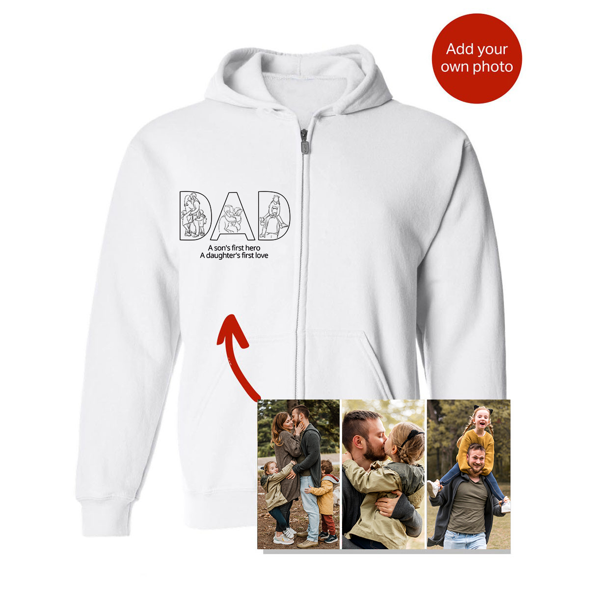 Best Dad Ever -Embroidered Sweatshirt For Father's Day - Gifts for Papa, Dad and Grandpa