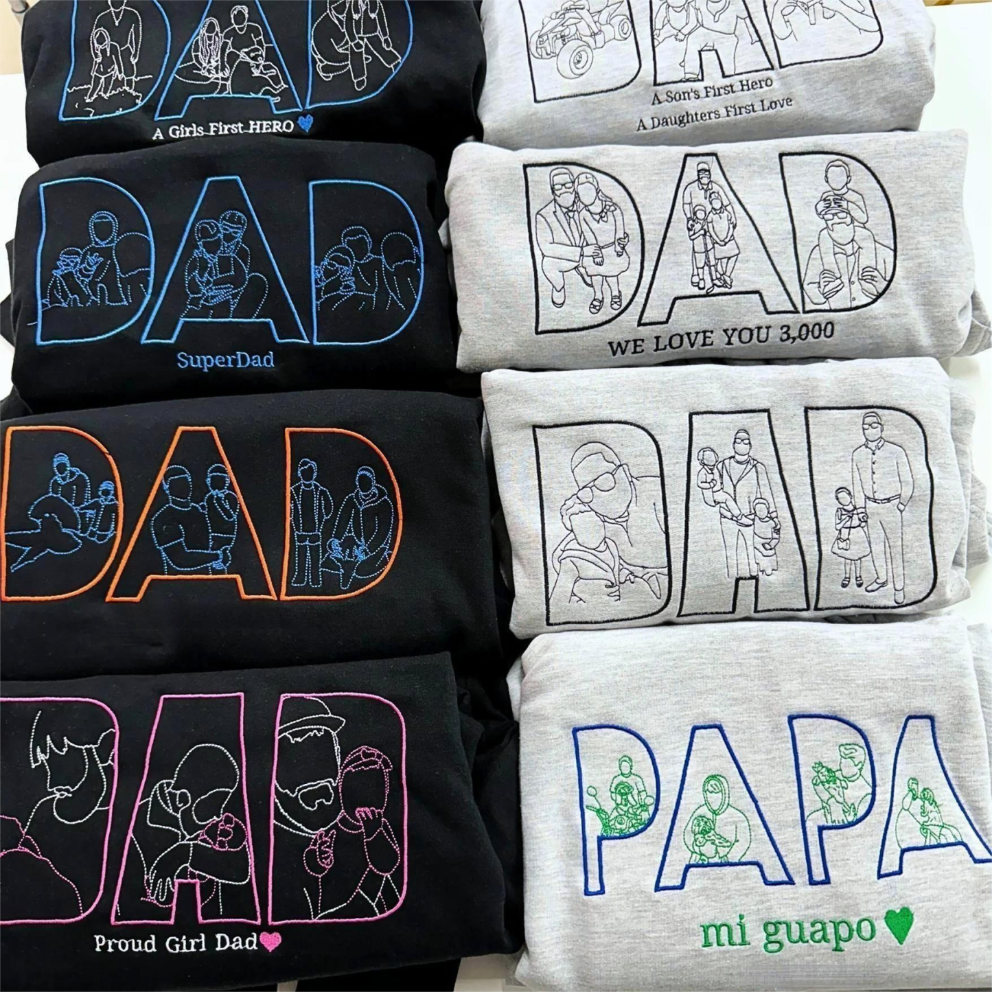 Best Dad Ever -Embroidered Sweatshirt For Father's Day - Gifts for Papa, Dad and Grandpa