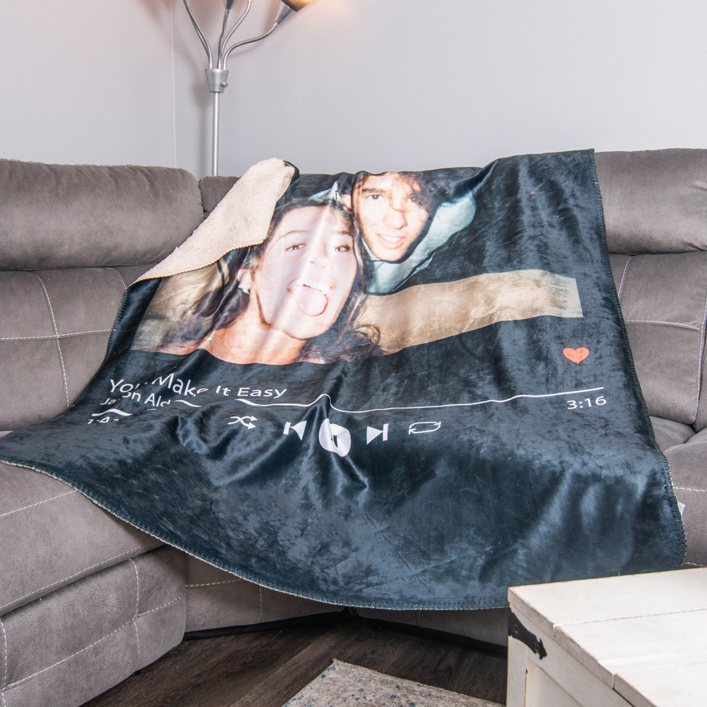 Personalized Blanket With Photo And Music