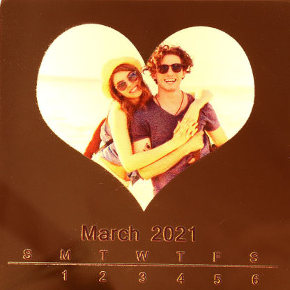Personalized Photo Calendar Acrylic Night Light