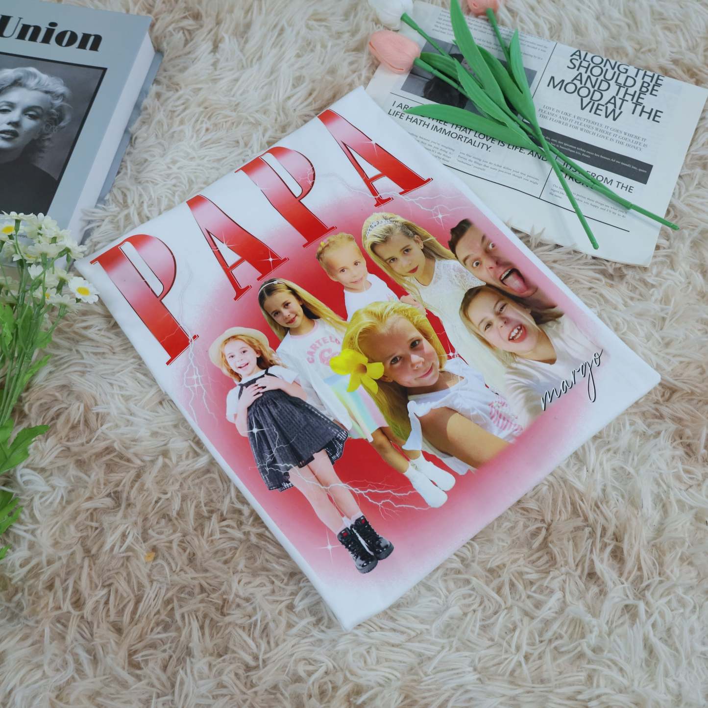  Your Personalized Retro Photo Tee | Vintage Elegance for the Modern Dad