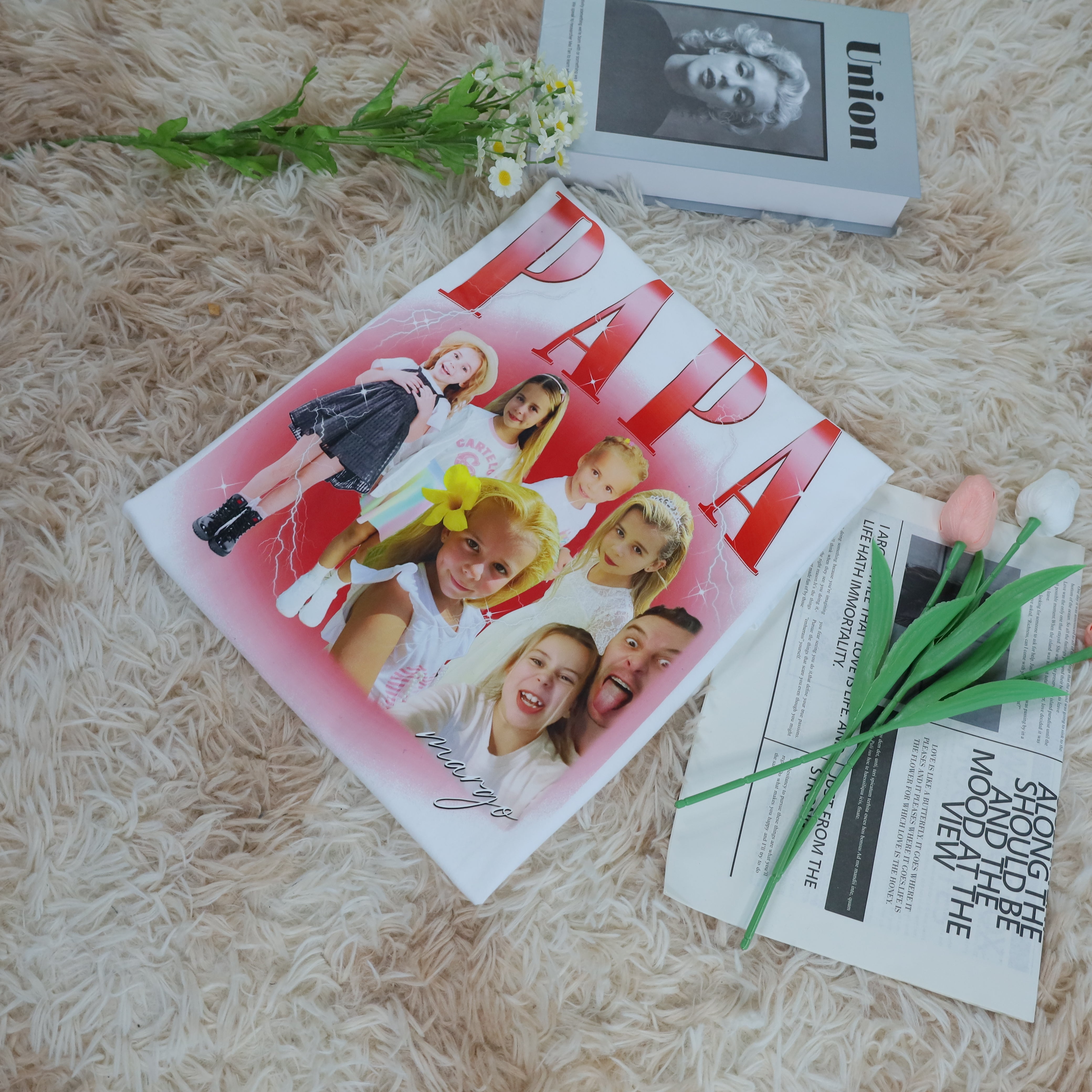  Your Personalized Retro Photo Tee | Vintage Elegance for the Modern Dad