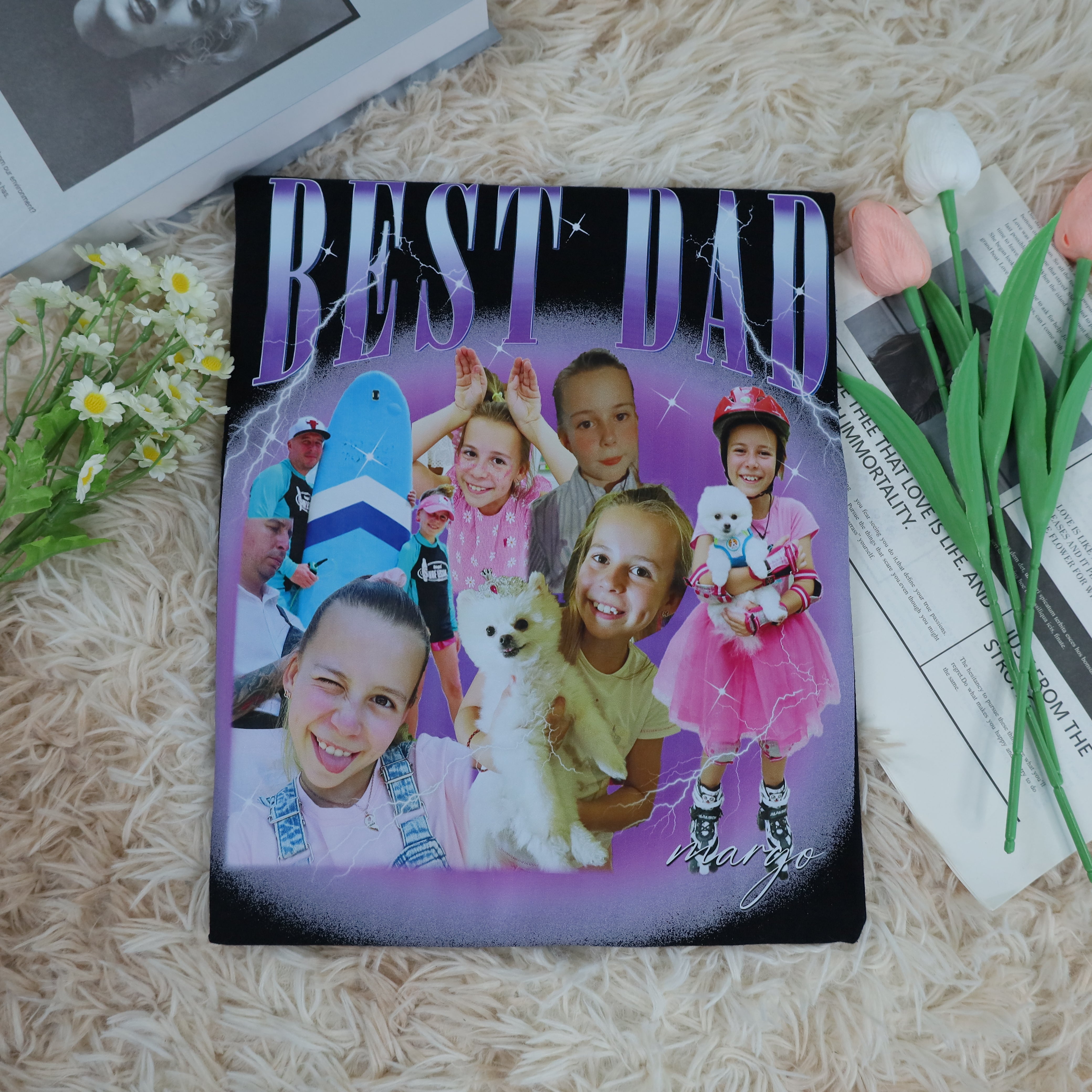  Your Personalized Retro Photo Tee | Vintage Elegance for the Modern Dad