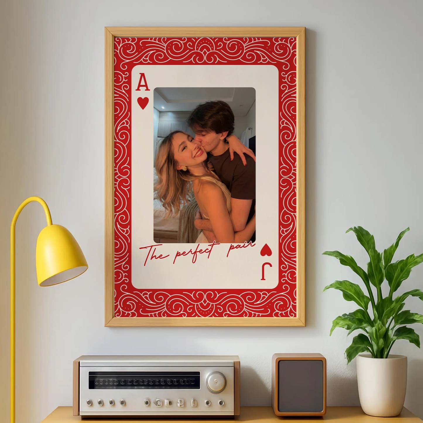 King And Queen Custom Couples Photo How Lucky We Are - Personalized Photo Canvas