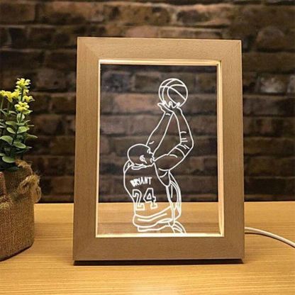 Custom Wooden Frame LED Photo Lamp
