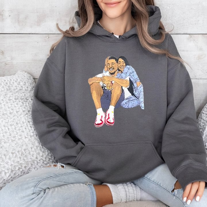 Custom Embroidered Portrait Sweatshirt – Personalized Photo & Roman Numerals