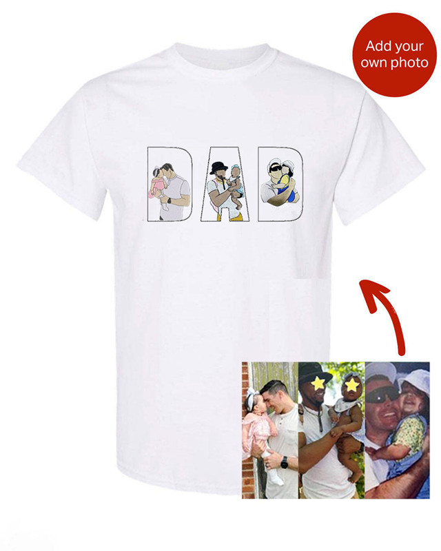 🔥Hot Sale🔥 Customize 'DAD' with Photo Embroidered- Personalized Sweatshirt with Custom Photo