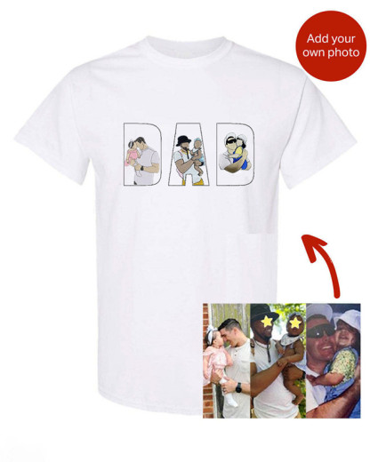 🔥Hot Sale🔥 Customize 'DAD' with Photo Embroidered- Personalized Sweatshirt with Custom Photo