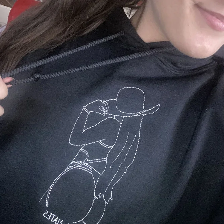 Custom Embroidered Sweatshirt – Personalized Sexy Portrait Gift for Him 💕🔥