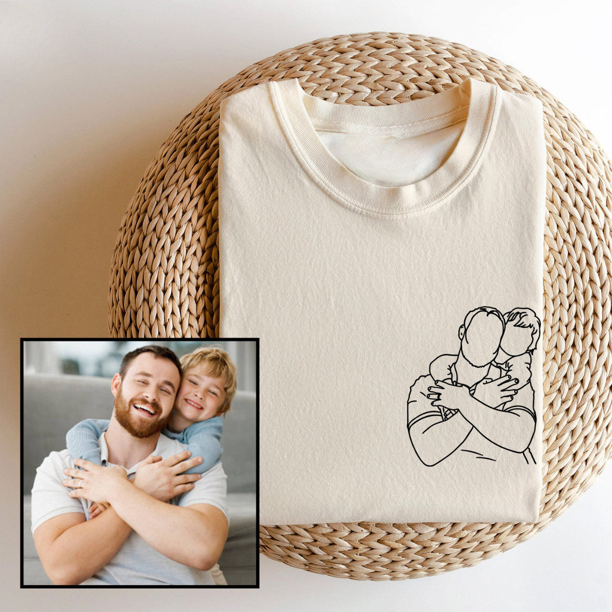 Dad and me-Custom Photo Shirt For Dad,Gift for Husband