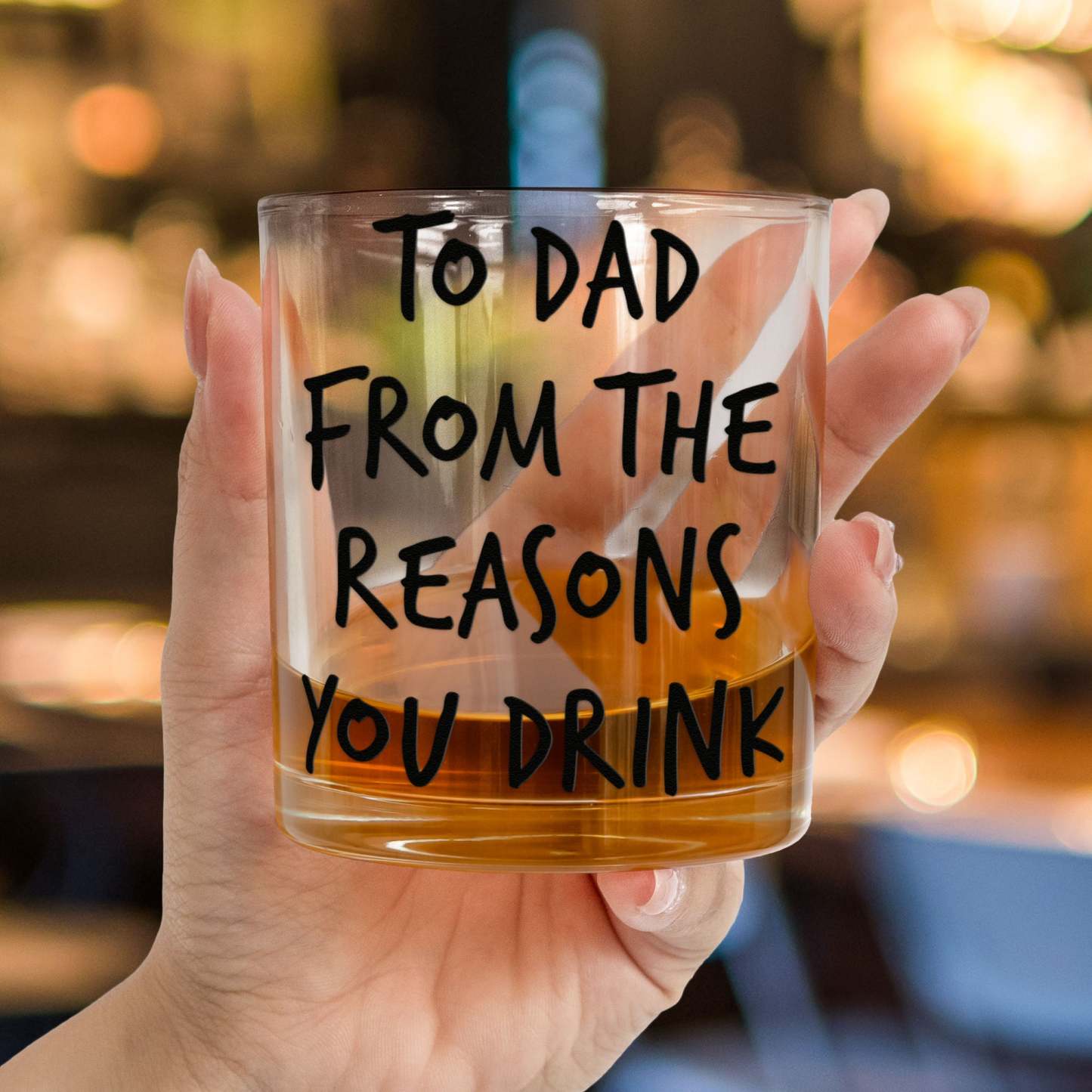 To Dad From The Reasons You Drink  Personalized Photo Beer Glass
