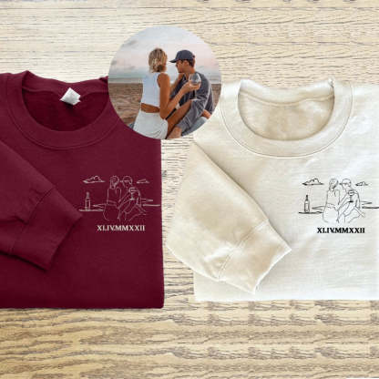 Custom Embroidered Sweatshirt From Text & Photo