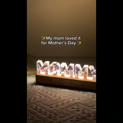 Custom Birth Flower Printed LED Night Light - 3D Illusion