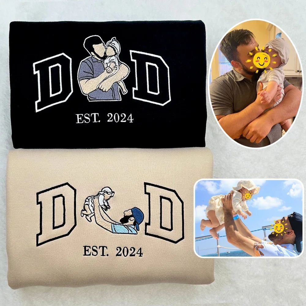Custom Embroidered Portrait for Father