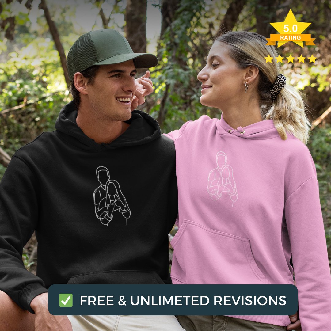 Custom Embroidered Hoodie – The Perfect Gift for Couples