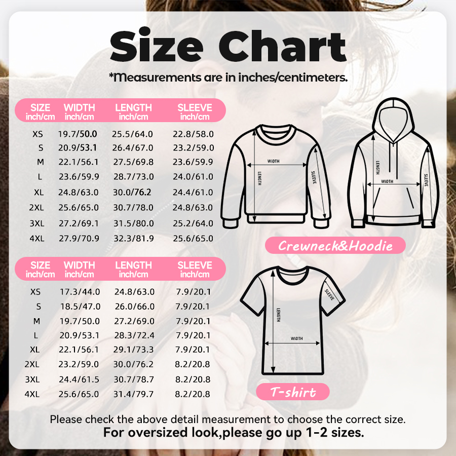 Custom Couple His and Her Portrait Embroidered Sweatshirt,T-shirt or Hoodie